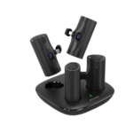 Porodo 5000mAh | 4 Power Bank Station with Lightning | Type-C integrated Connector