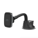 BRAVE Magnetic Windshield and Dashboard Car Mount Phone Holder 360 Degree Rotatable Desk Stand Cradle Bendable Adjustable Arm - Grey/Black