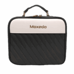 Moxedo 2 in 1 Portable Make-up Bag Organizer with Built-in LED Lighting Mirror 3 Color Brightness ( Black)