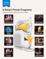 ⁦BRAVE ChillStream 1.8L Soft Serve Ice Cream & Slushie Machine | 8-Mode Frozen Drink Maker with Keep-Cool Function | No Ice Needed | LED Touch, Self-Cleaning | ECAS Certified - White BSM-01⁩ - الصورة ⁦2⁩