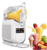 BRAVE ChillStream 1.8L Soft Serve Ice Cream & Slushie Machine | 8-Mode Frozen Drink Maker with Keep-Cool Function | No Ice Needed | LED Touch, Self-Cleaning | ECAS Certified - White BSM-01